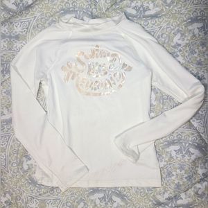 Girls' Cat & Jack Long Sleeve Rash Guard Swim Top